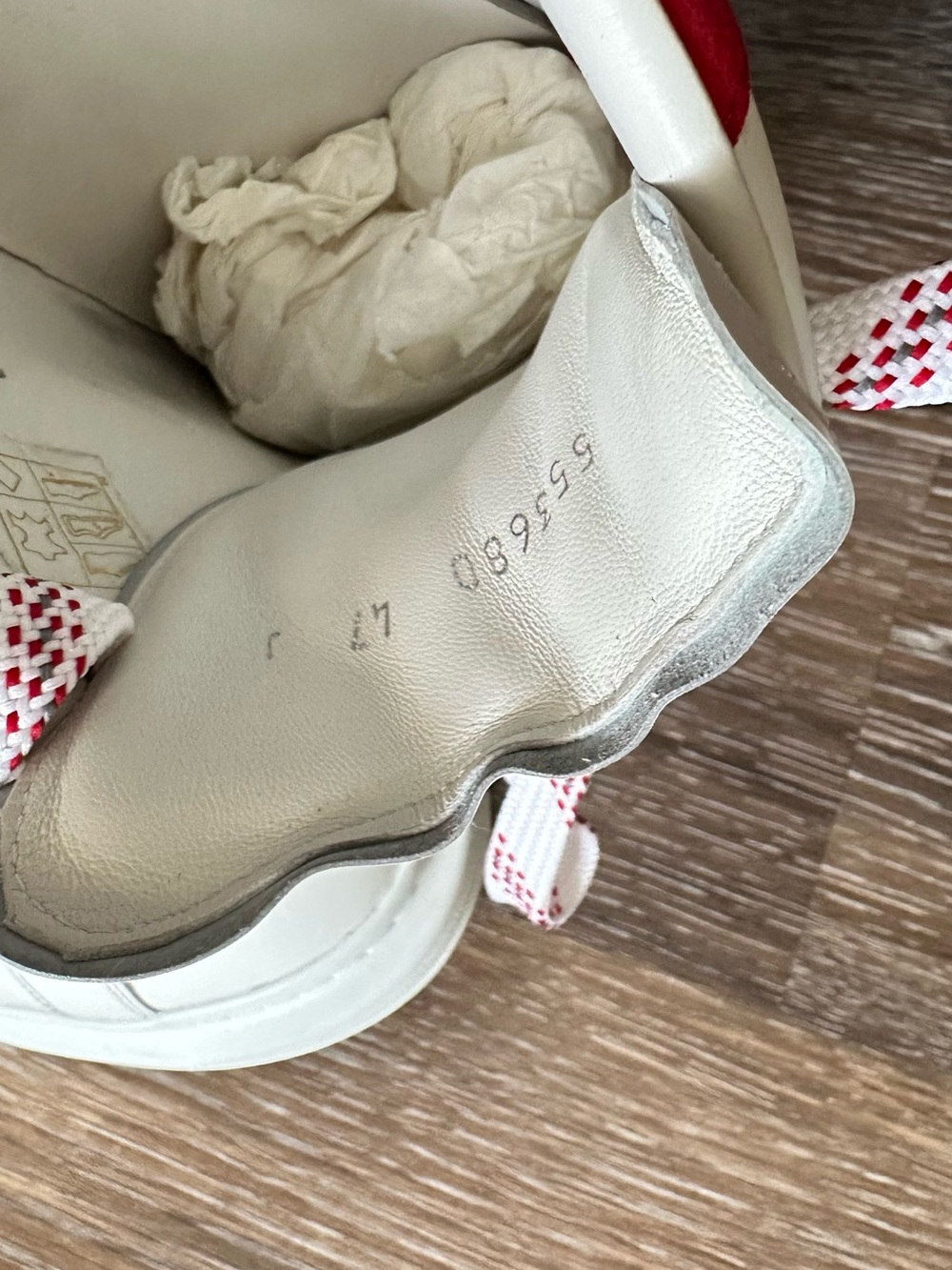 Alexander McQueen White Sneaker with Red Trim - Picture 10 of 14